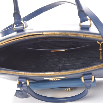 Prada Saffiano Lux Galleria Front Pocket Tote Bluette Cobalto 6 of 13
