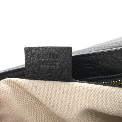 Gucci Pebbled Calfskin Medium Soho Flap Crossbody Black 7 of 18