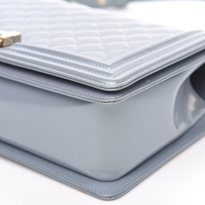 Chanel Iridescent Glazed Calfskin Quilted New Medium Boy Flap Light Blue 9 of 12