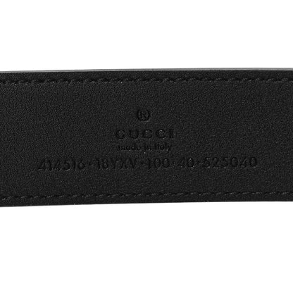 Gucci Azalea Calfskin Enamel Monochrome Double G 30mm Belt 100 40 Black 5 of 6