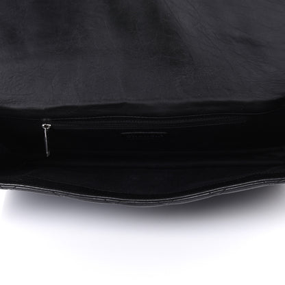 Chanel Washed Lambskin Maxi Take Away Flap Bag Black 5 of 16