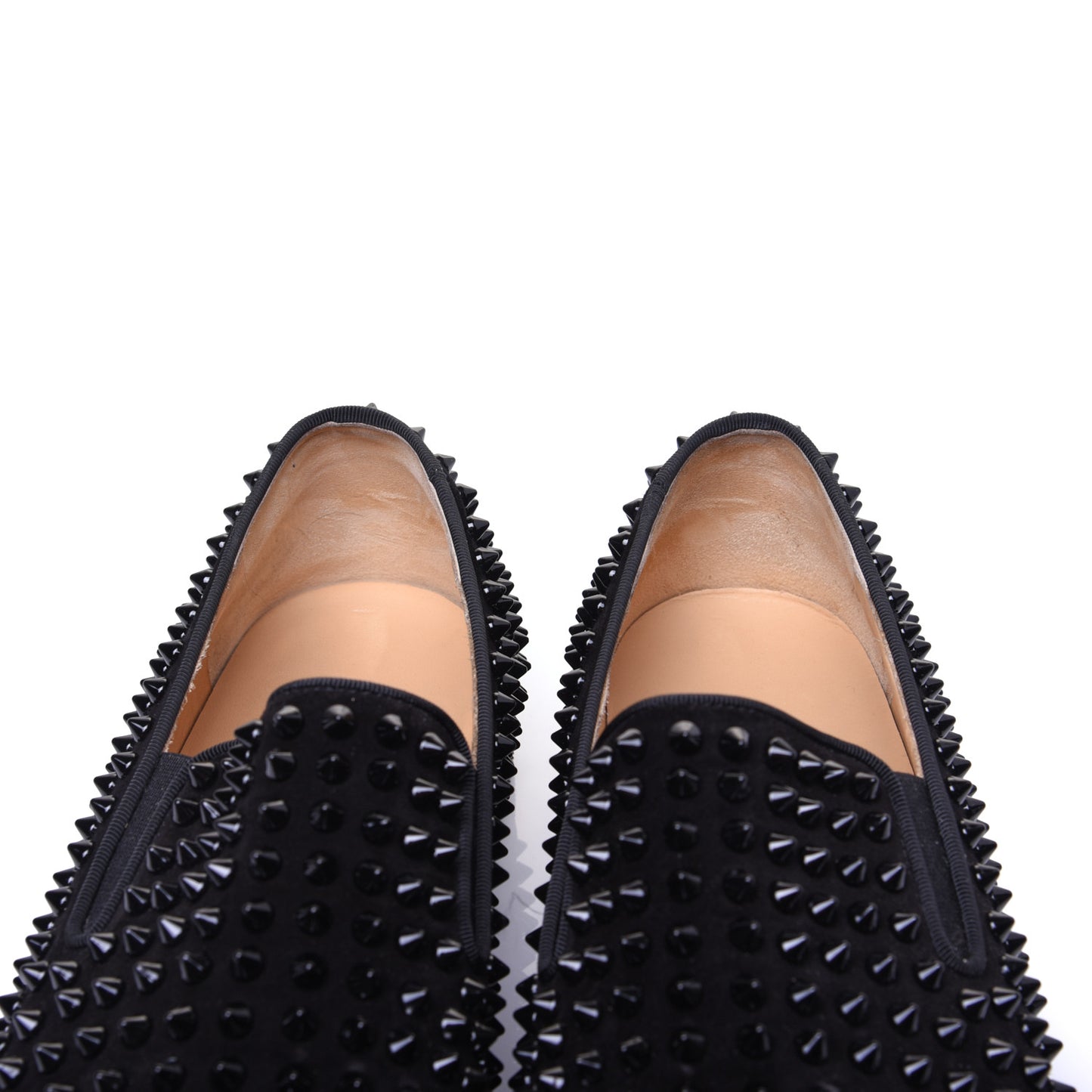 Velvet Spikes Mens Roller Boat Flats 44 Black
