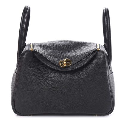 Hermes Taurillon Clemence Lindy 26 Black 1 of 11