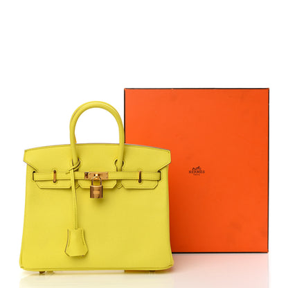 Hermes Epsom Birkin 25 Lime 11 of 11