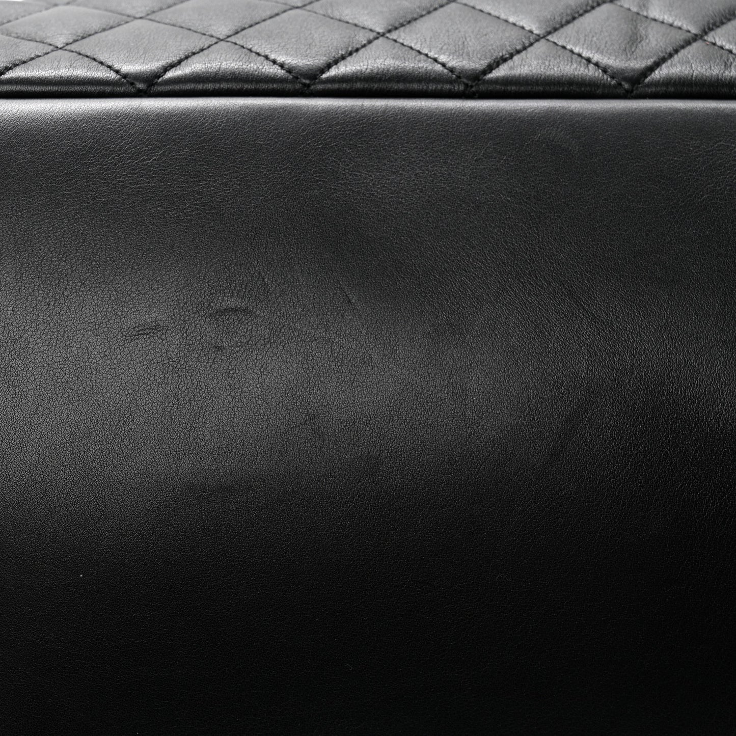 Calfskin Quilted ES Giant Travel Bag Black