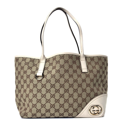 Gucci Monogram Medium New Britt Tote Off White 1 of 4