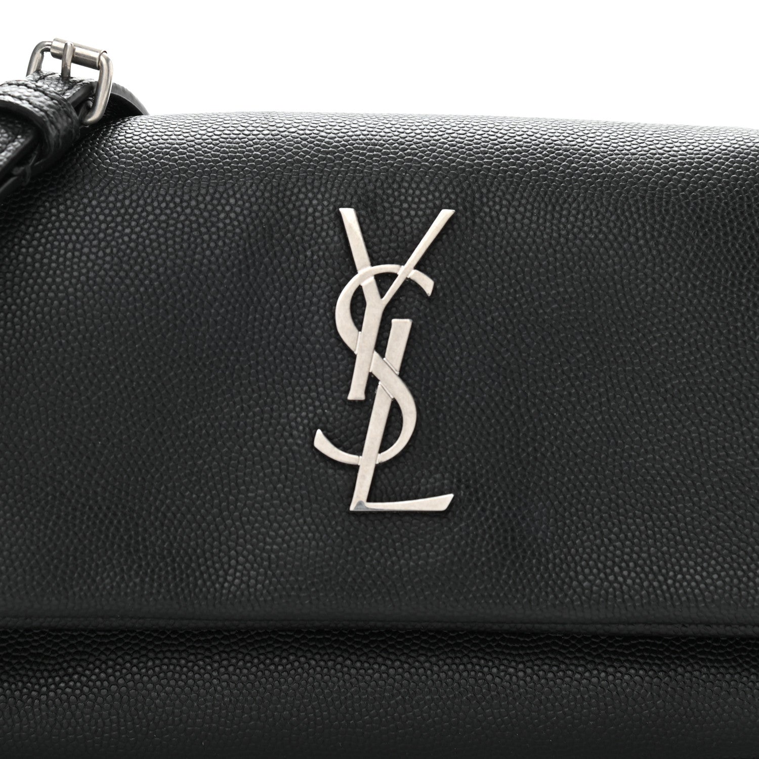 Saint Laurent Grain De Poudre Monogram Toy West Hollywood Fold-Over Bag Black 10 of 13