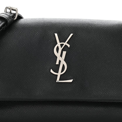 Saint Laurent Grain De Poudre Monogram Toy West Hollywood Fold-Over Bag Black 10 of 13