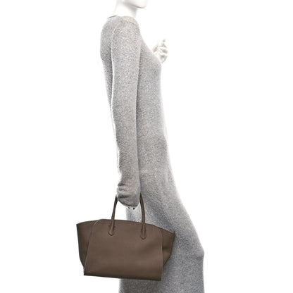 The Row Grained Calfskin Marlo 12 Tote Bag Dark Olive 2 of 9