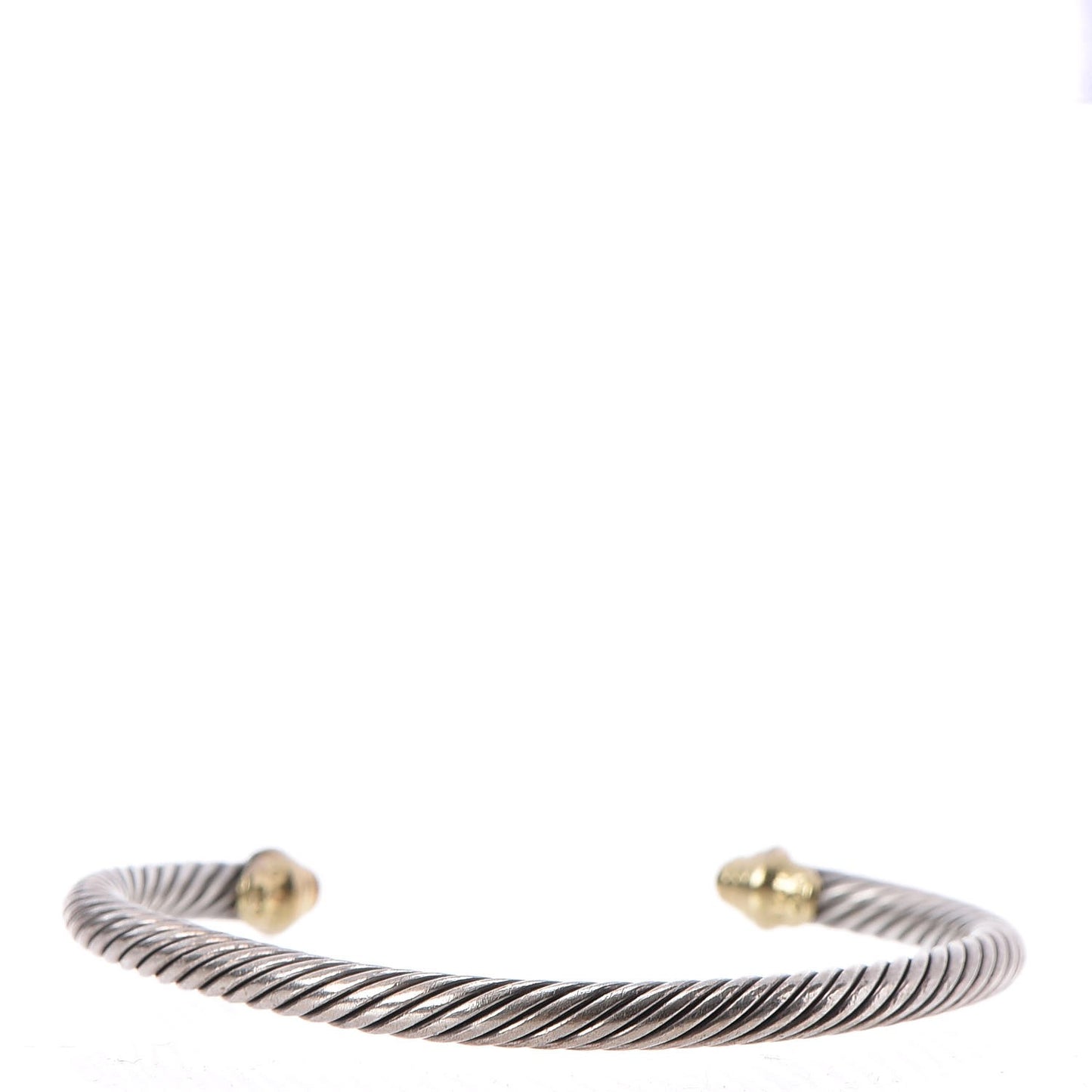 Sterling Silver 18K Yellow Gold Diamond Kids Cable Classics Bracelet
