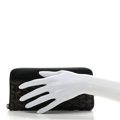 Goyard Goyardine Matignon Zip Around GM Wallet Black 2 of 12