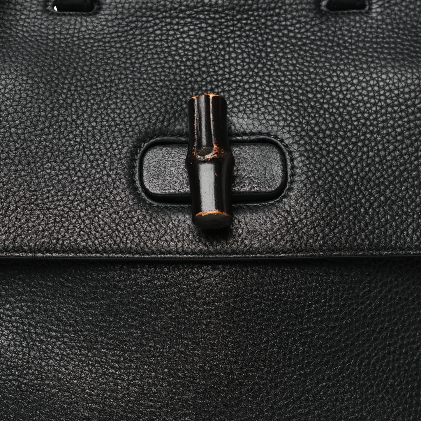 Cellarius Calfskin Medium Bamboo Daily Top Handle Bag Black