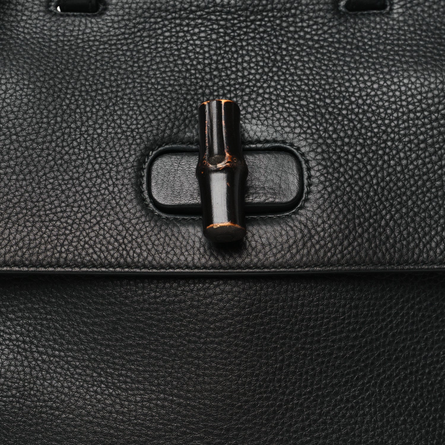 Gucci Cellarius Calfskin Medium Bamboo Daily Top Handle Bag Black 7 of 10