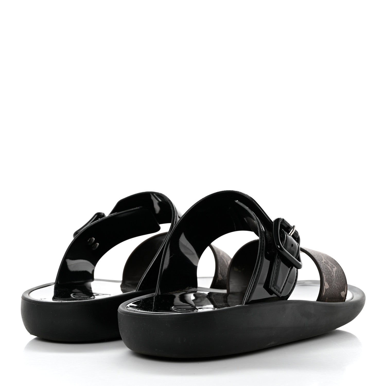 Louis Vuitton Monogram Sunbath Flat Mule Sandals 39 Black 4 of 8