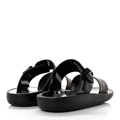 Louis Vuitton Monogram Sunbath Flat Mule Sandals 39 Black 4 of 8