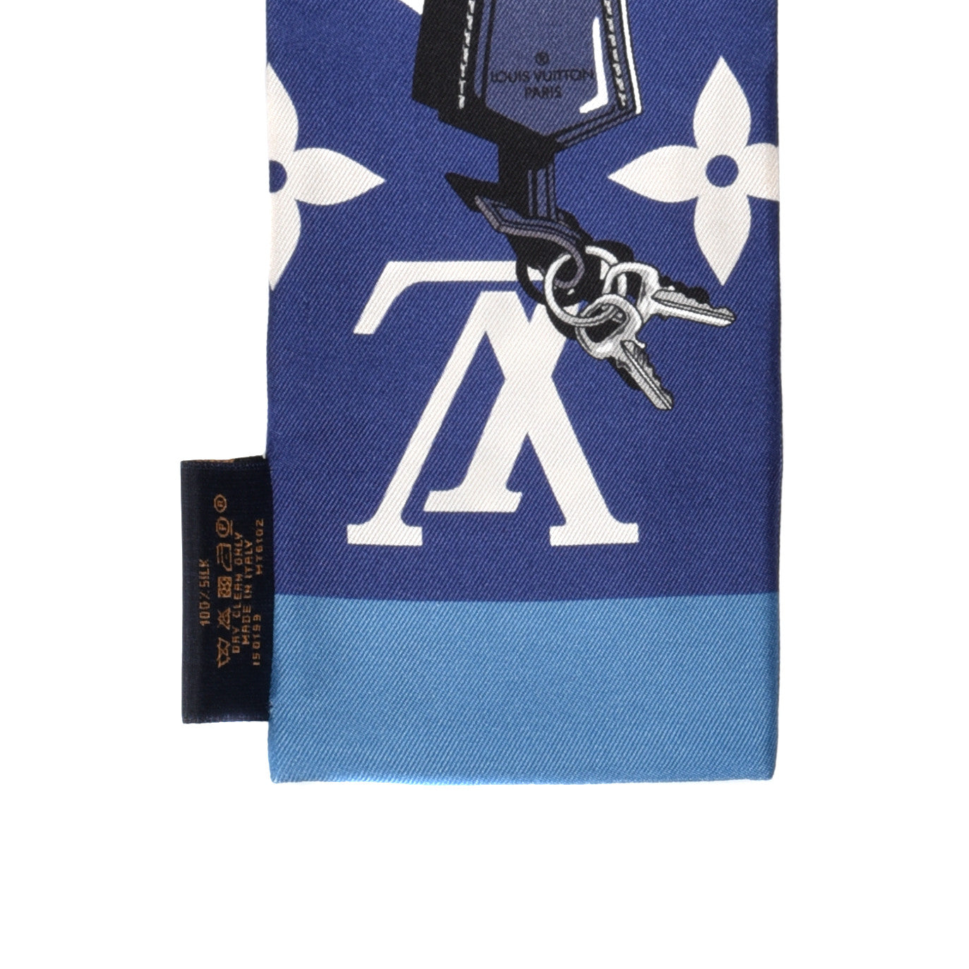 Louis Vuitton Silk Monogram Escale Confidential Bandeau Blue 4 of 4