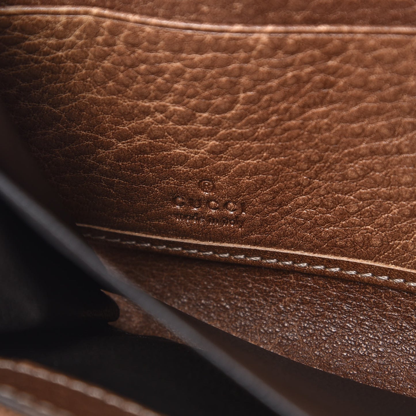Guccissima Bamboo Tassel Zip Around Wallet Light Brown
