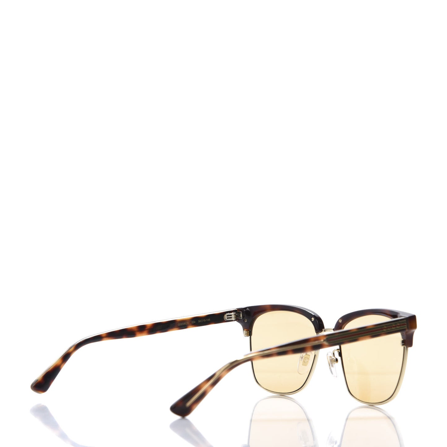 Acetate Square Frame Web Sunglasses GG0382S Tortoise