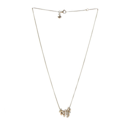 David Yurman 18K Yellow Gold Diamond Stax Rondelle Pendant Necklace 3 of 5