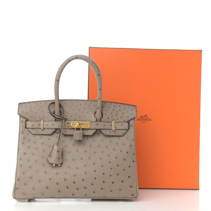 Hermes Ostrich Birkin 30 Gris Asphalte 11 of 11
