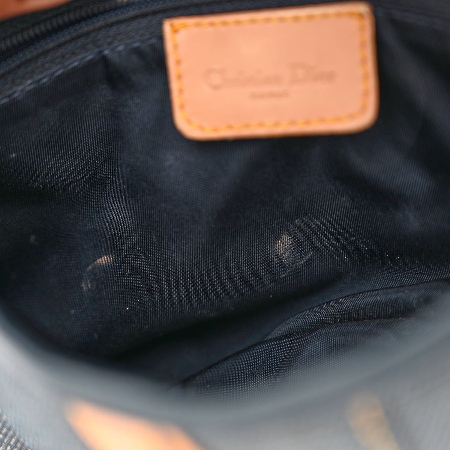 Christian Dior Denim Calfskin Saddle Bag Blue 8 of 14