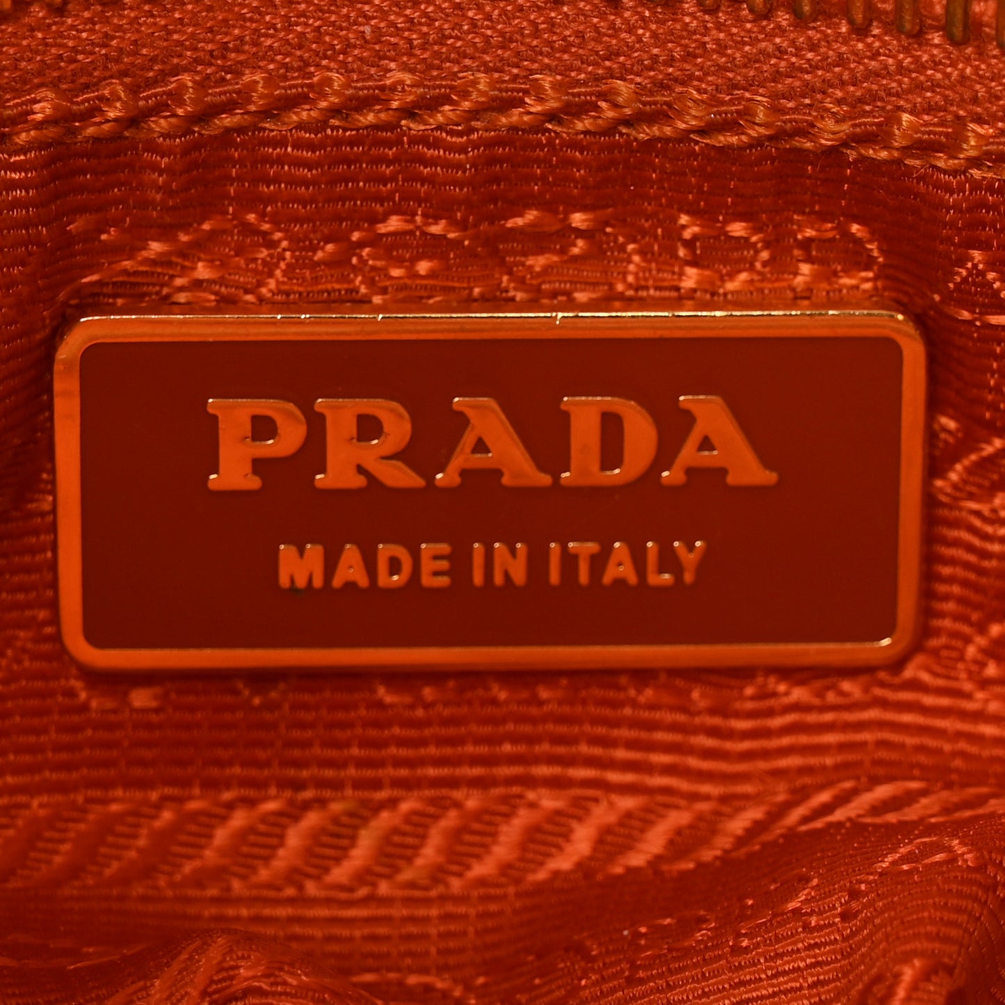 Tessuto Nylon Gaufre Shopping Satchel Papaya