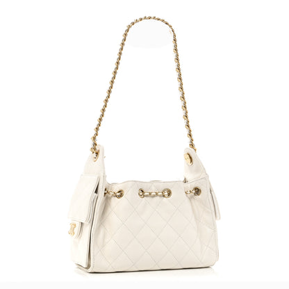 Chanel Caviar Quilted Mini Chanel 25 Handbag White 3 of 11