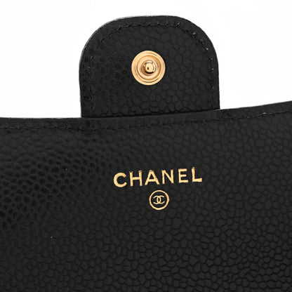 Chanel Caviar Quilted Large Gusset Flap Wallet Black 6 of 10