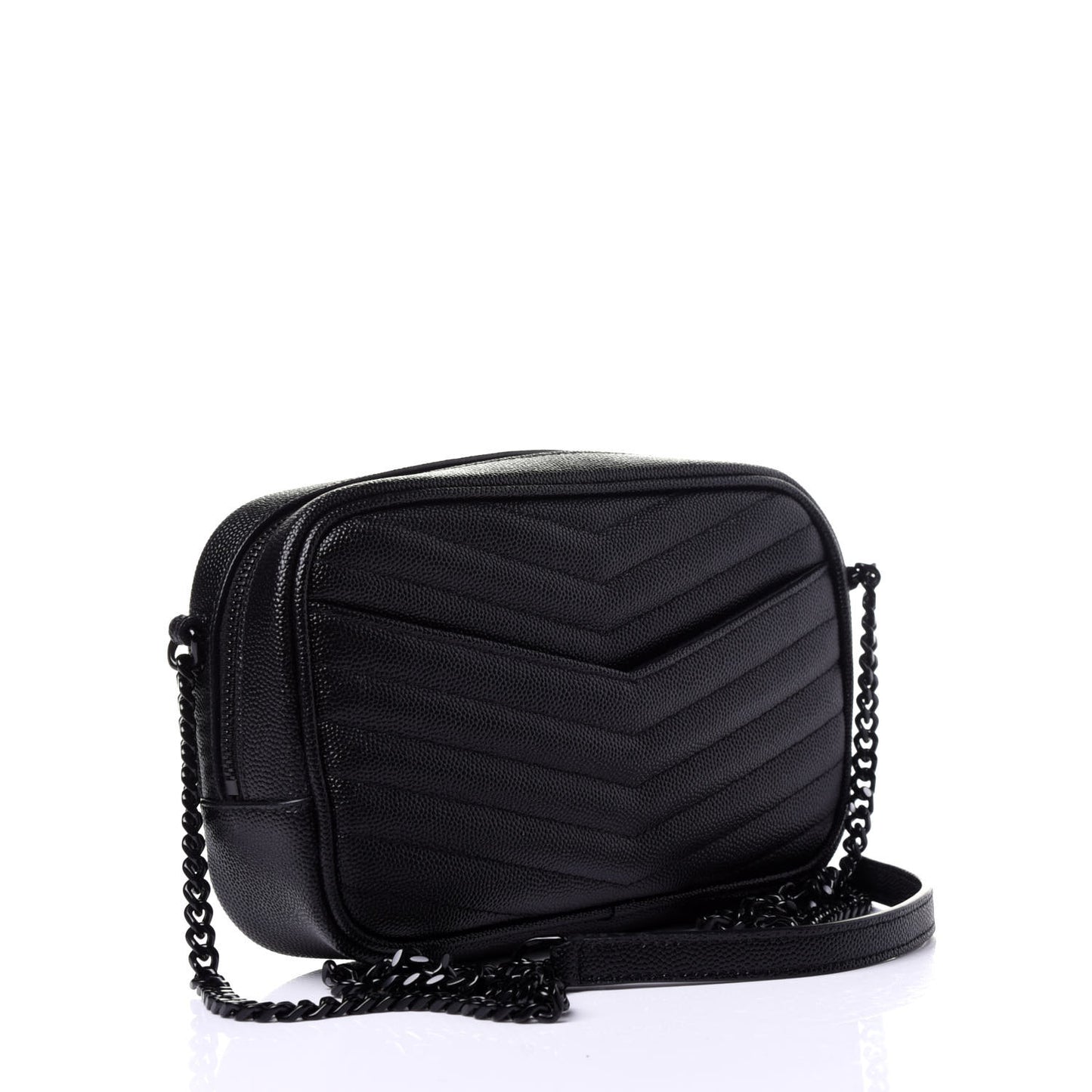 Grain De Poudre Matelasse Monogram Mini Lou Camera Bag Black