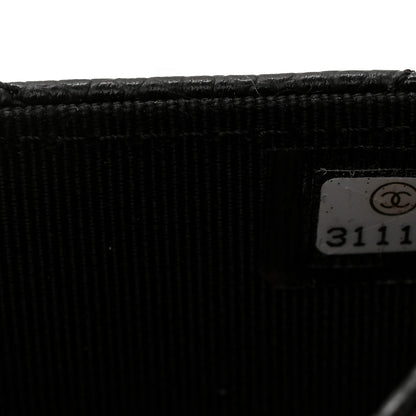 Chanel Caviar Quilted Flap Card Holder Wallet Black 8 of 9