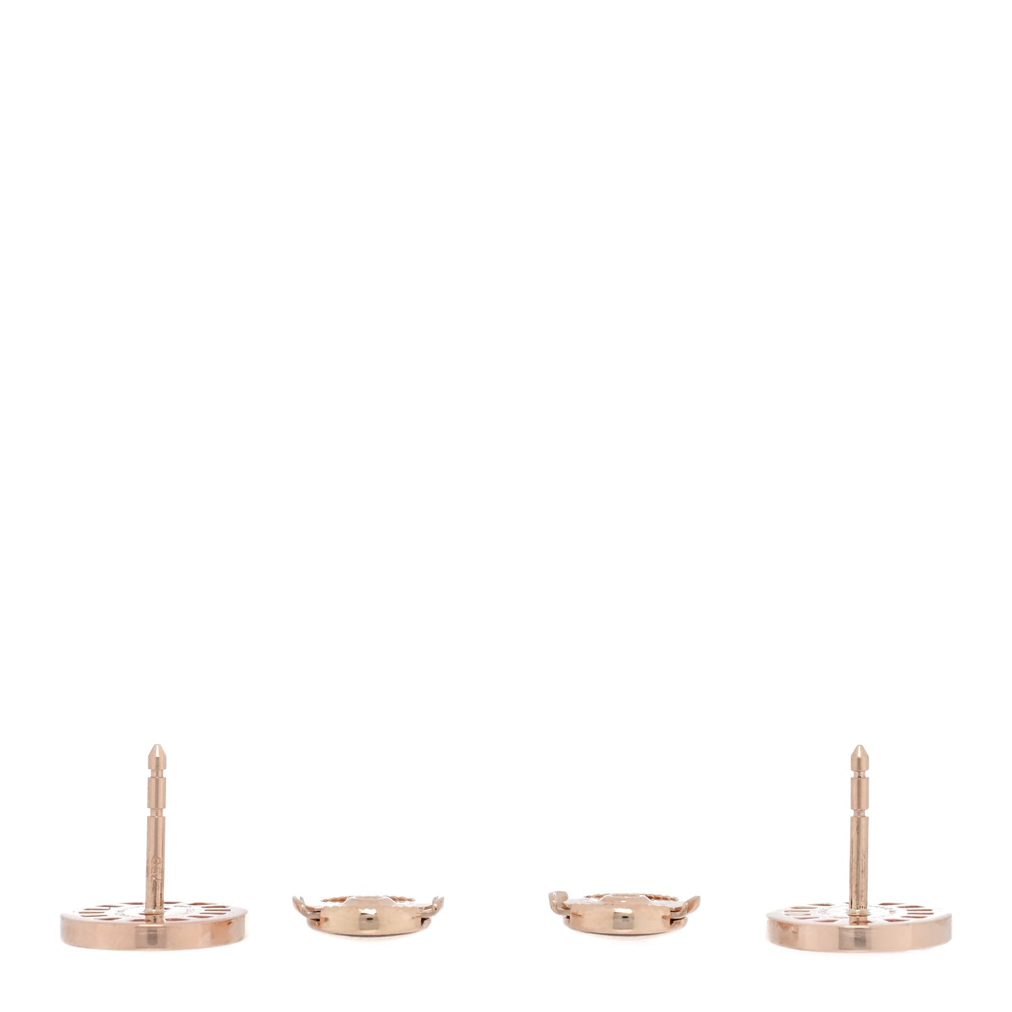 18K Rose Gold Diamond Chaine d'Ancre Divine Stud Earrings