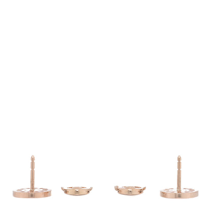 Hermes 18K Rose Gold Diamond Chaine d'Ancre Divine Stud Earrings 3 of 5