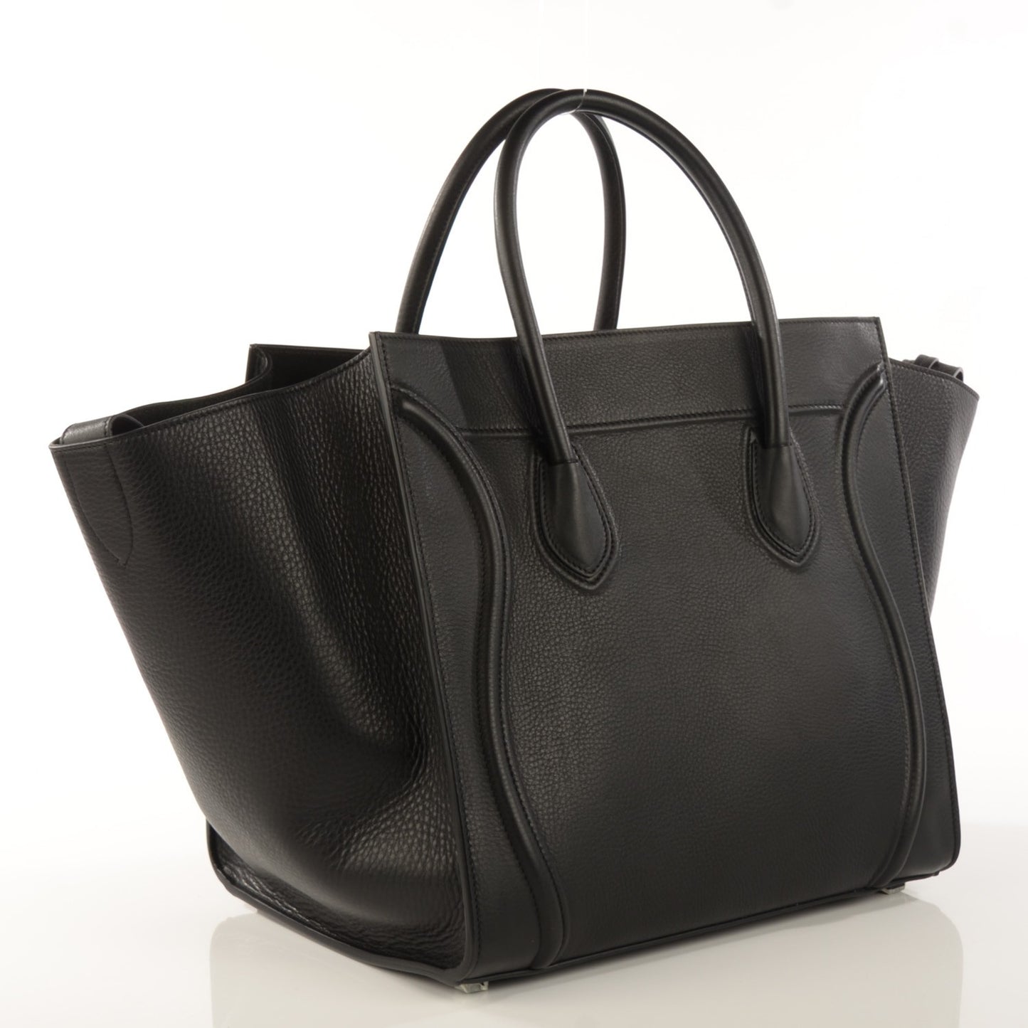 Supple Calfskin Medium Phantom Luggage Black
