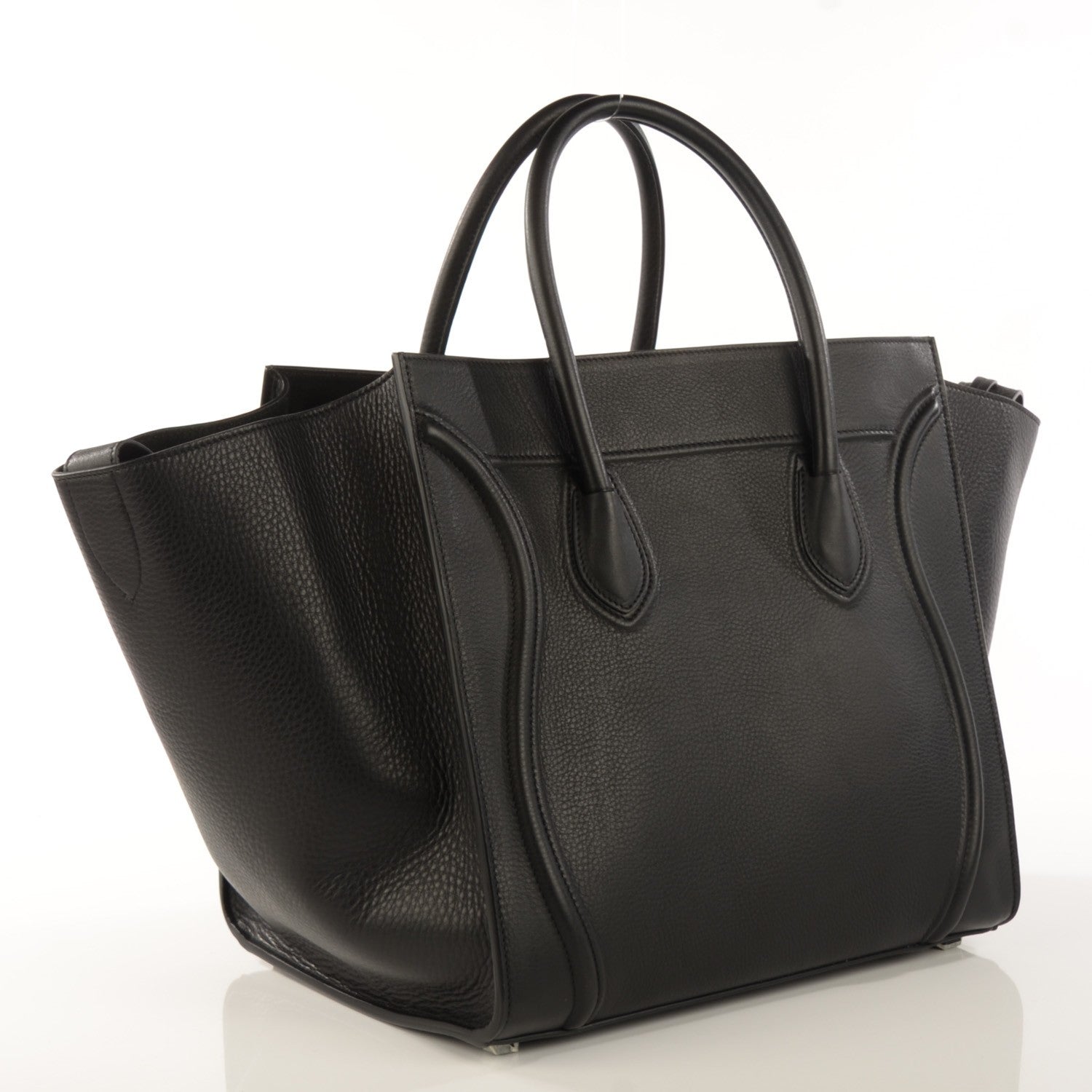 Celine Supple Calfskin Medium Phantom Luggage Black 3 of 9