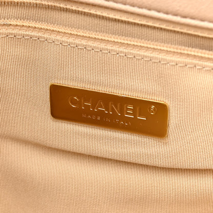 Chanel Lambskin Quilted Large Chanel 19 Flap Beige 6 of 17