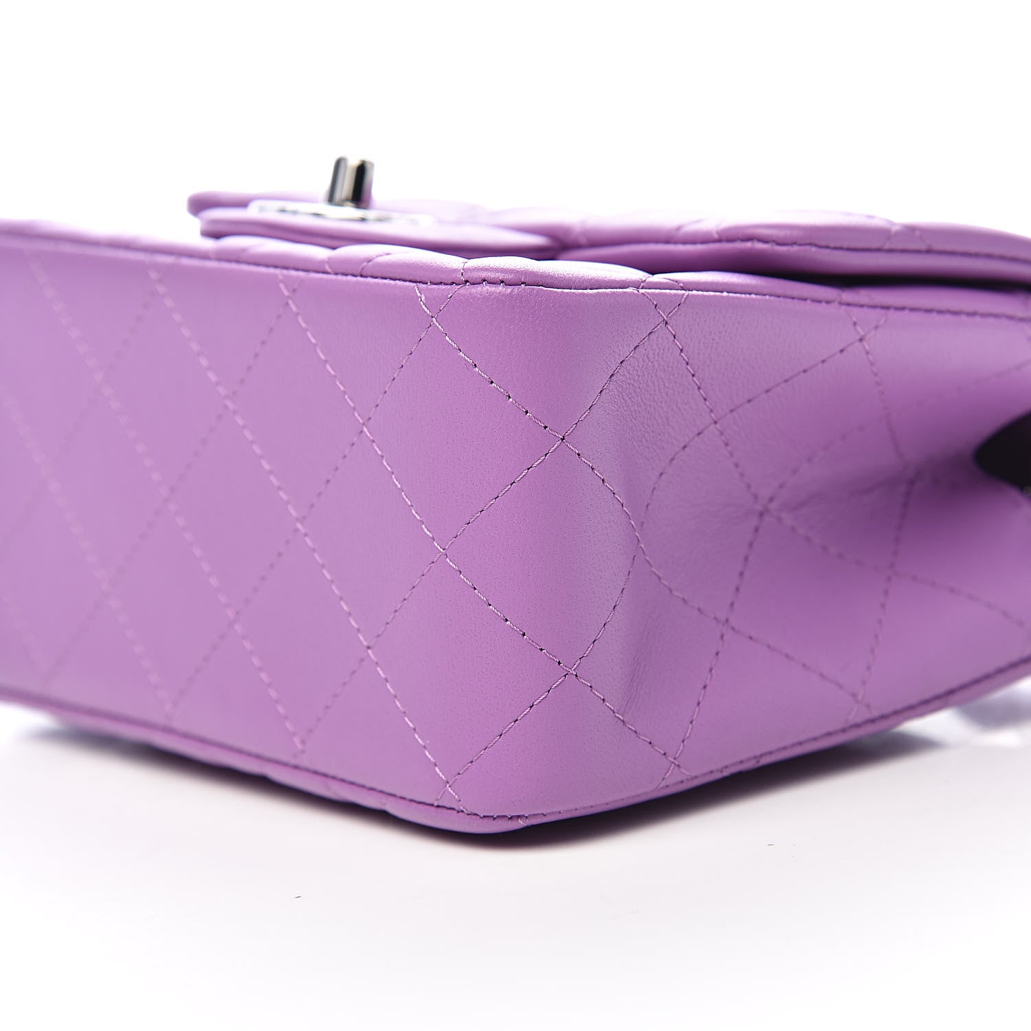 Chanel Lambskin Quilted Mini Square Flap Purple 11 of 13