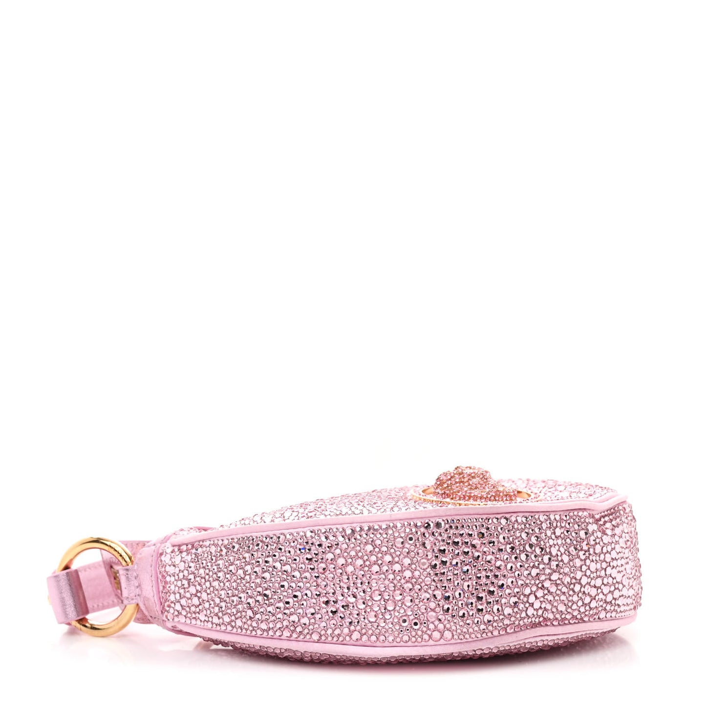 X DUA LIPA Crystal Repeat Mini Hobo Pink