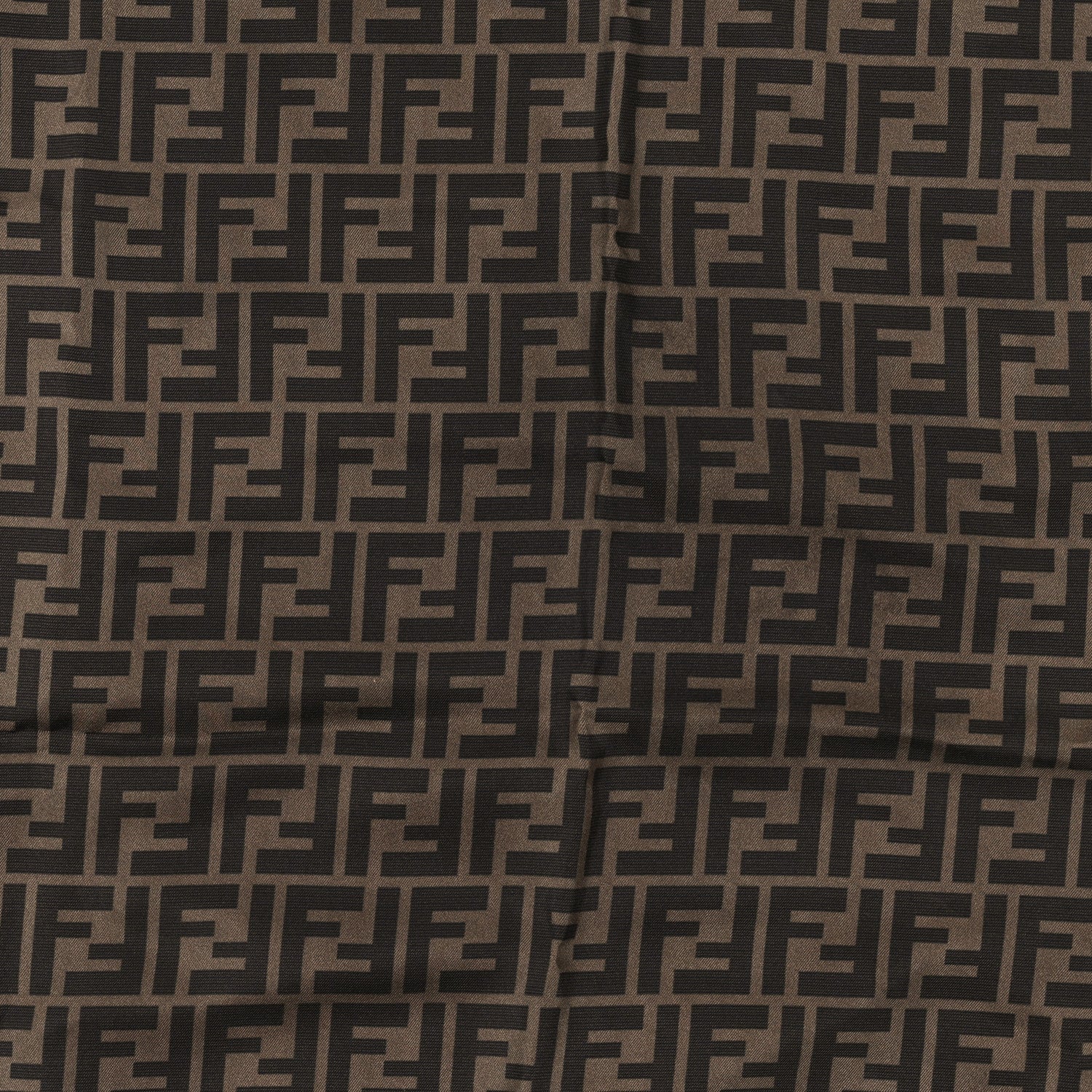 Fendi Silk FF Scarf Brown Black Red 3 of 3
