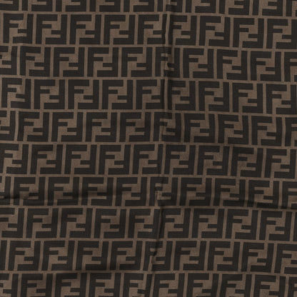 Fendi Silk FF Scarf Brown Black Red 3 of 3