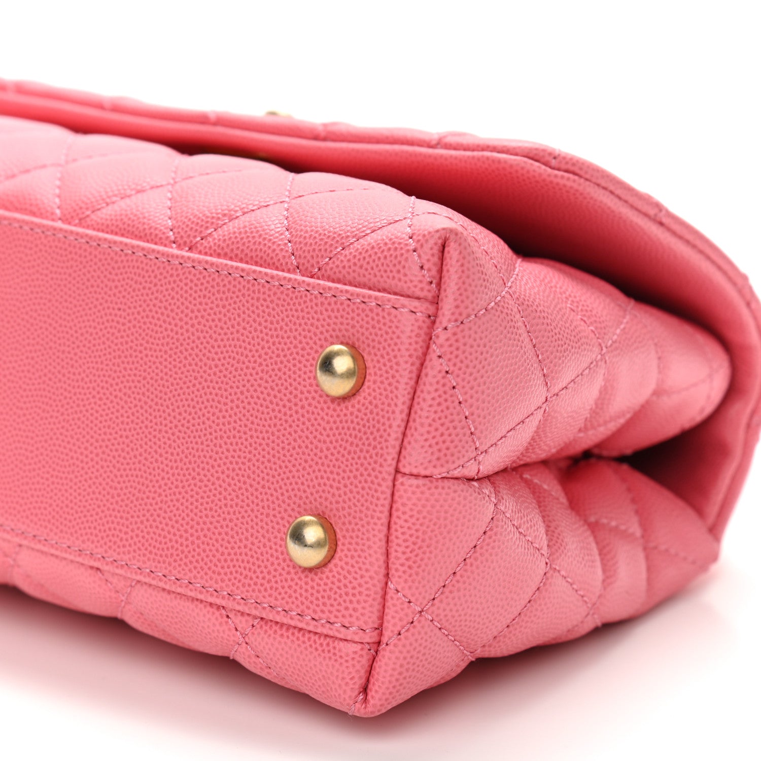 Chanel Caviar Lizard Embossed Quilted Mini Coco Handle Flap Pink 9 of 10