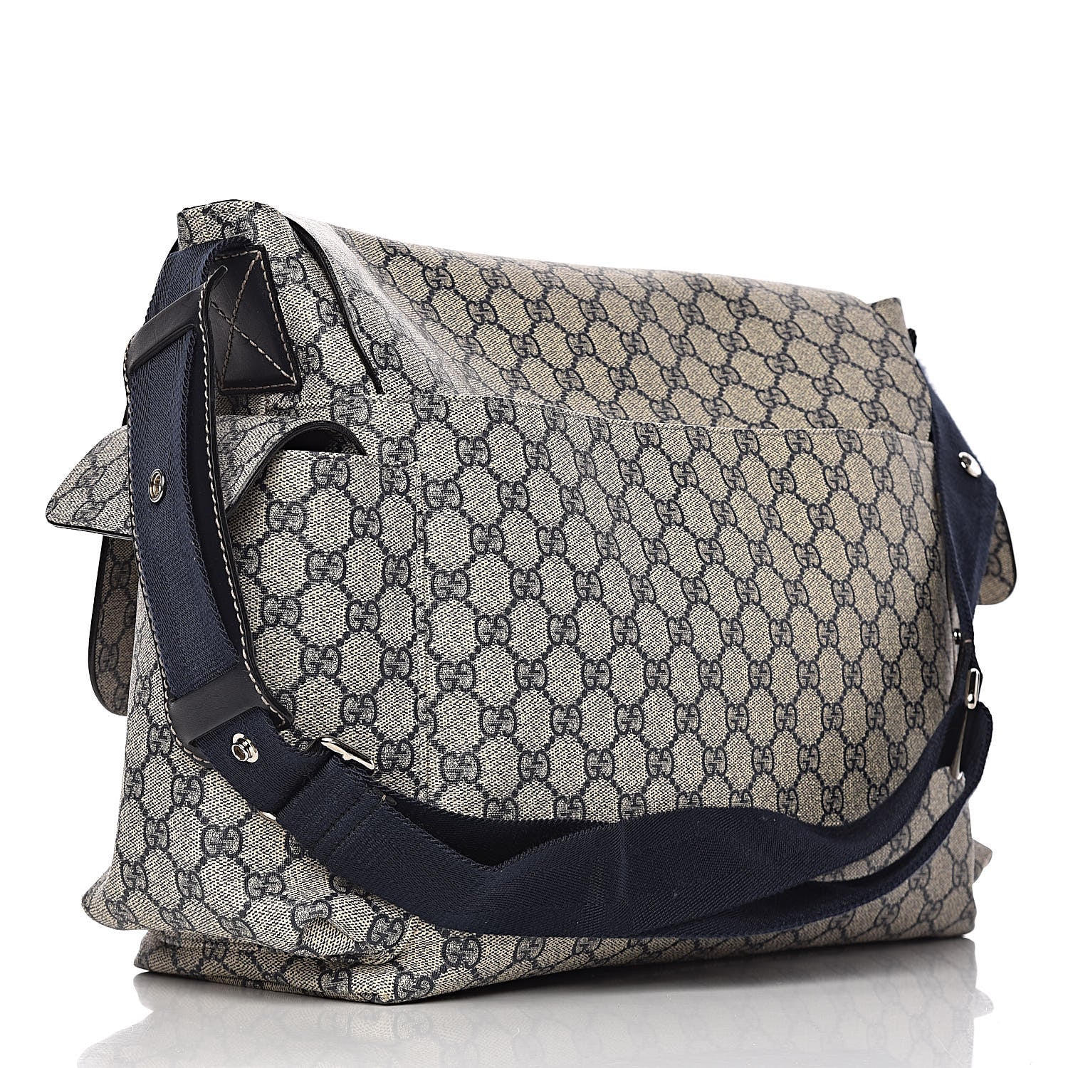 Gucci GG Plus Monogram Messenger Diaper Bag Navy 4 of 16