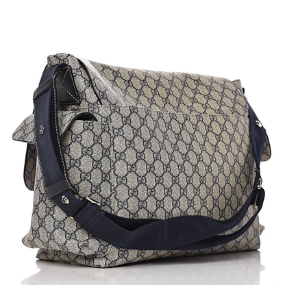 Gucci GG Plus Monogram Messenger Diaper Bag Navy 4 of 16