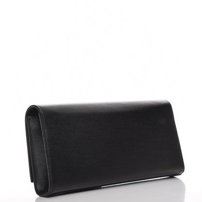 Saint Laurent Grain De Poudre Monogram Cassandre Clutch Black 3 of 7