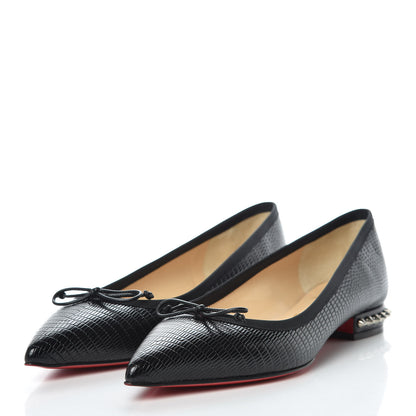 Christian Louboutin Nappa Spiked Hall Flats 36.5 Black 3 of 8