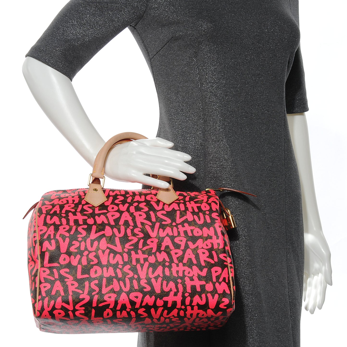 Monogram Graffiti Speedy 30 Fuchsia