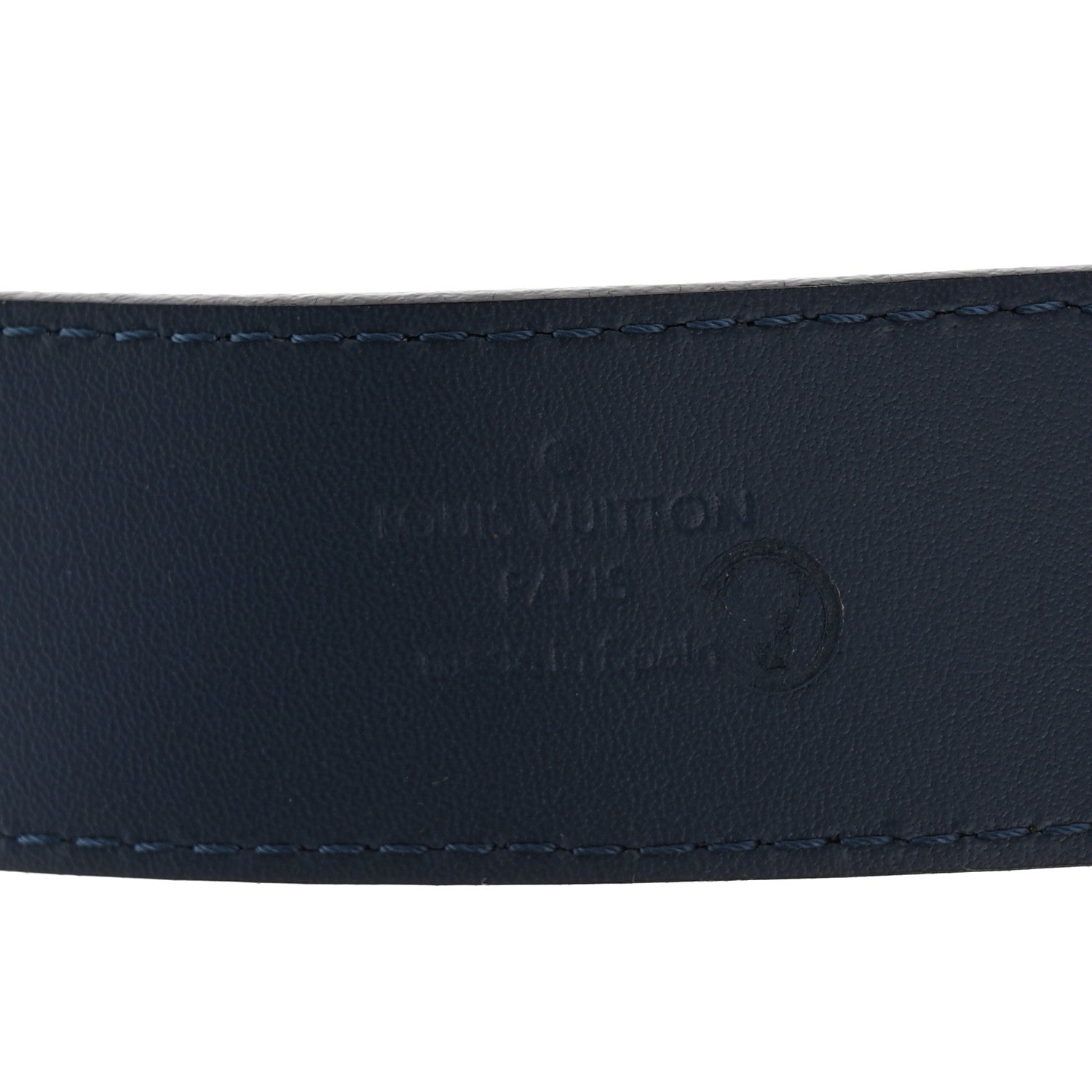Louis Vuitton Taurillon 35mm Pont Neuf Belt 95 38 Blue 3 of 7