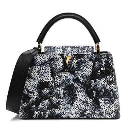 Louis Vuitton LV X YK Taurillon Infinity Net Capucines MM Black Blue 1 of 10