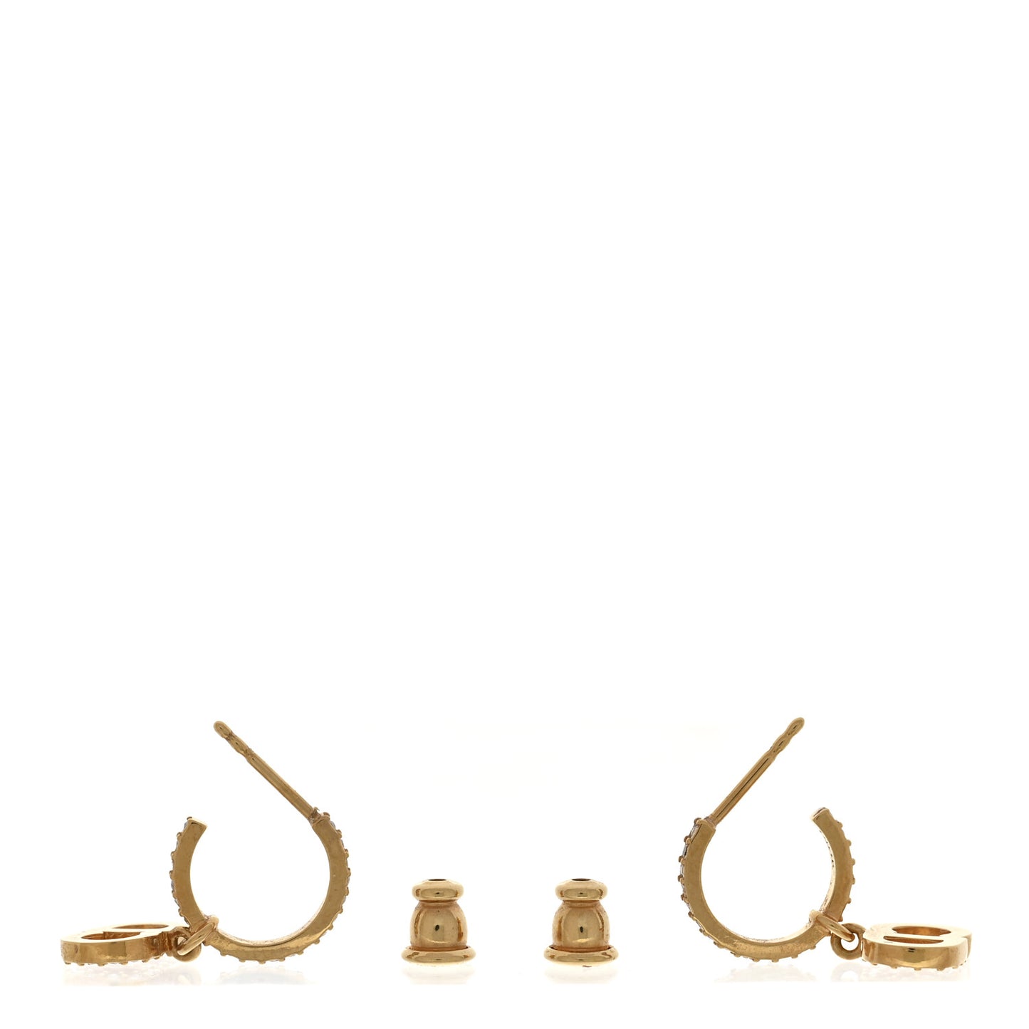 Crystal Clair D Lune Hoop Earrings Gold