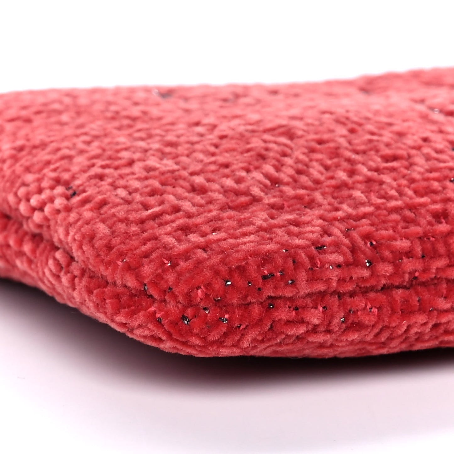 Lurex Boucle Deauville Cosmetic Pouch Red