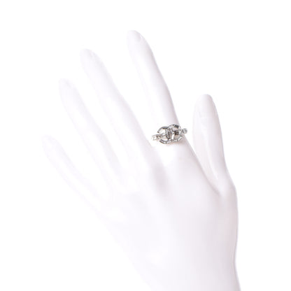 Chanel Crystal Baguette CC Ring 6 Silver 2 of 4